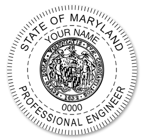 Maryland Professional Engineer Embosser | Rubber Stamp Champ