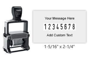 T55510 10 Digit Self-Inking Numbering Stamp Trodat Professional Numberer 3//8 x 2 1//4 Inches