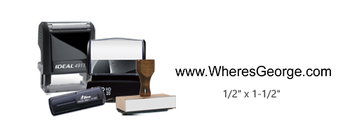 Where�s George Website Address Stamp | Rubber Stamp Champ Where�s George Website Address Stamp | Rubber Stamp Champ