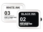 Permanent Ink Stamp Pads In White and Black ship free at RubberStampchamp.com