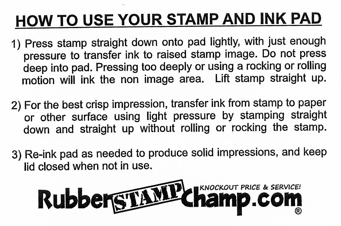 How To Use Your Hand Stamp