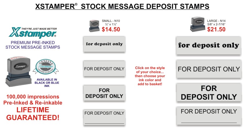 Get manufacturer-direct savings on Xstamper rubber stamps at Rubber Stamp Champ.