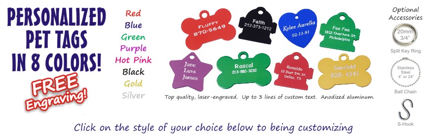 Get custom engraved pet tags at RubberStampchamp.com and make sure your pet doesnt get lost!