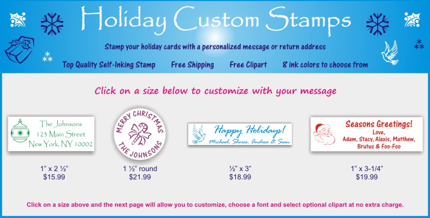 Rubber Stamps For The Holidays